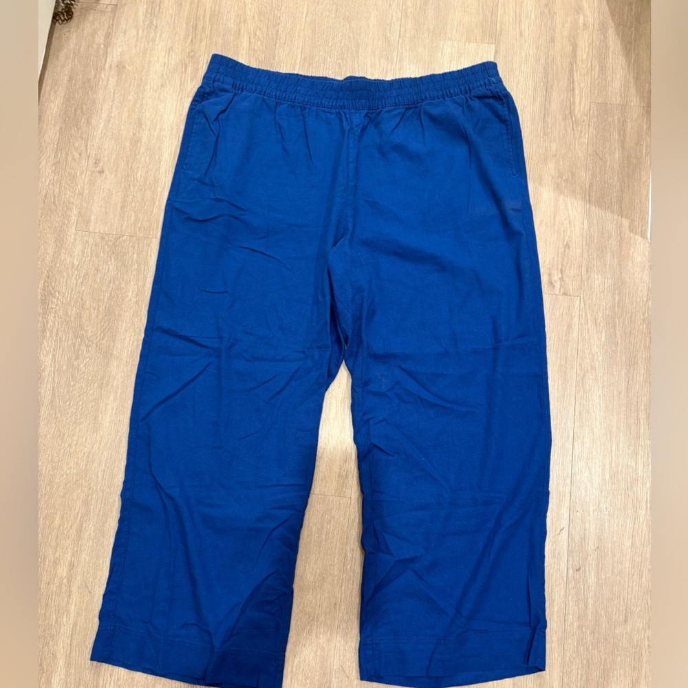 Royal blue linen pants